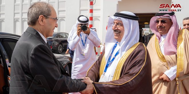 Mikdad arrives in Bahrain to participate in preparatory meetings for 33rd Arab Summit